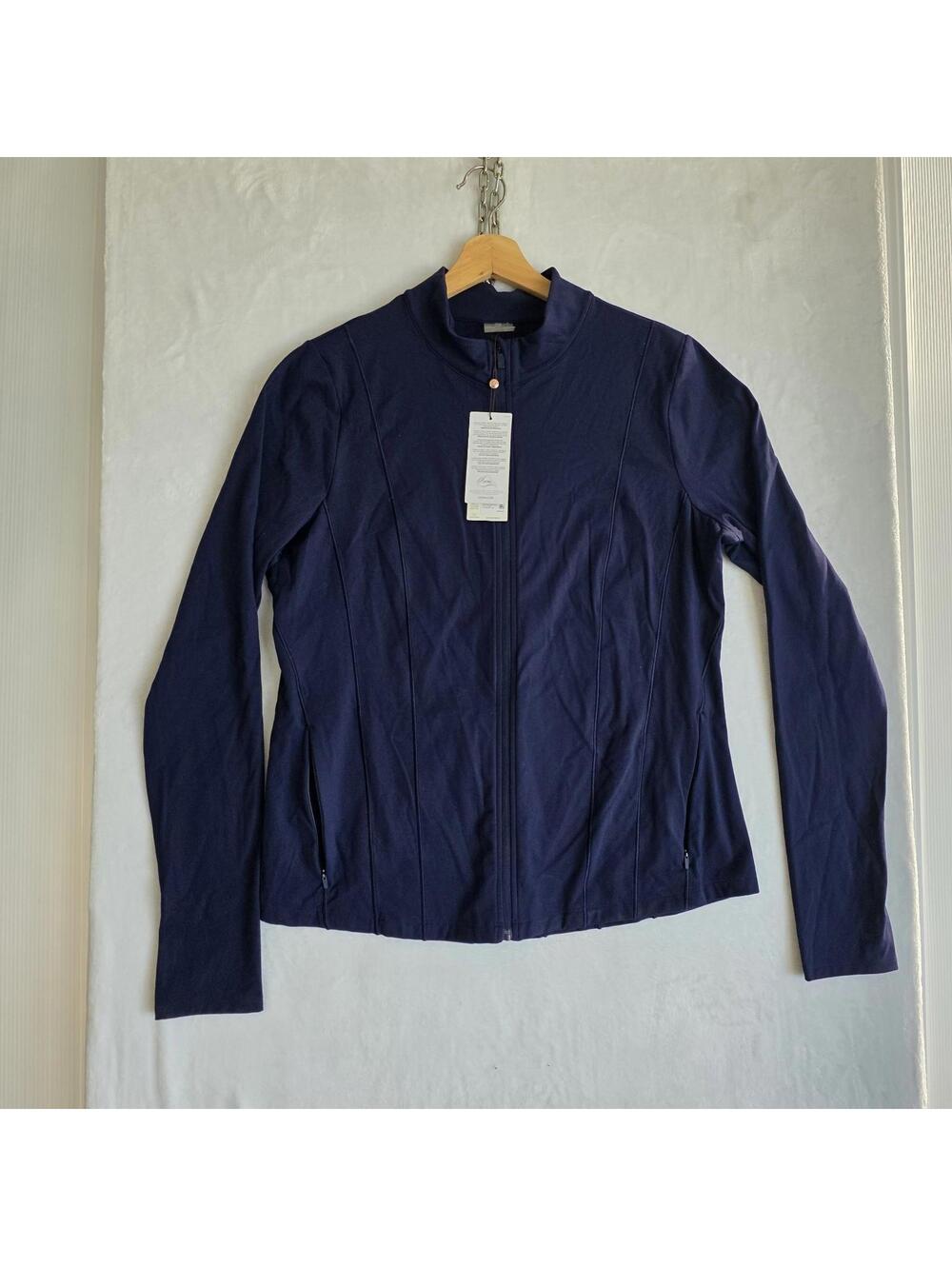 Calia Women's Inspire Full Zip Workout Jacket UPF 50 Opulent Blue Size 2XL NWT